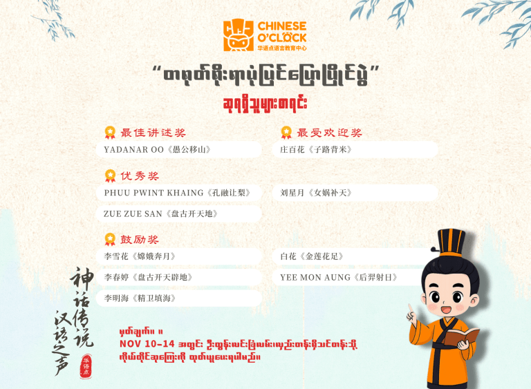 ပုံပြင်ပြောပြိုင်ပွဲ ဆုရရှိသူများစာရင်း